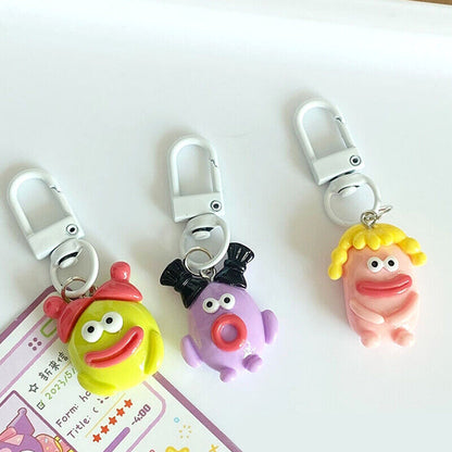 Sausage Big Mouth Monster Key Chain Doll Pendant Key Ring Charms Car Bag Decor