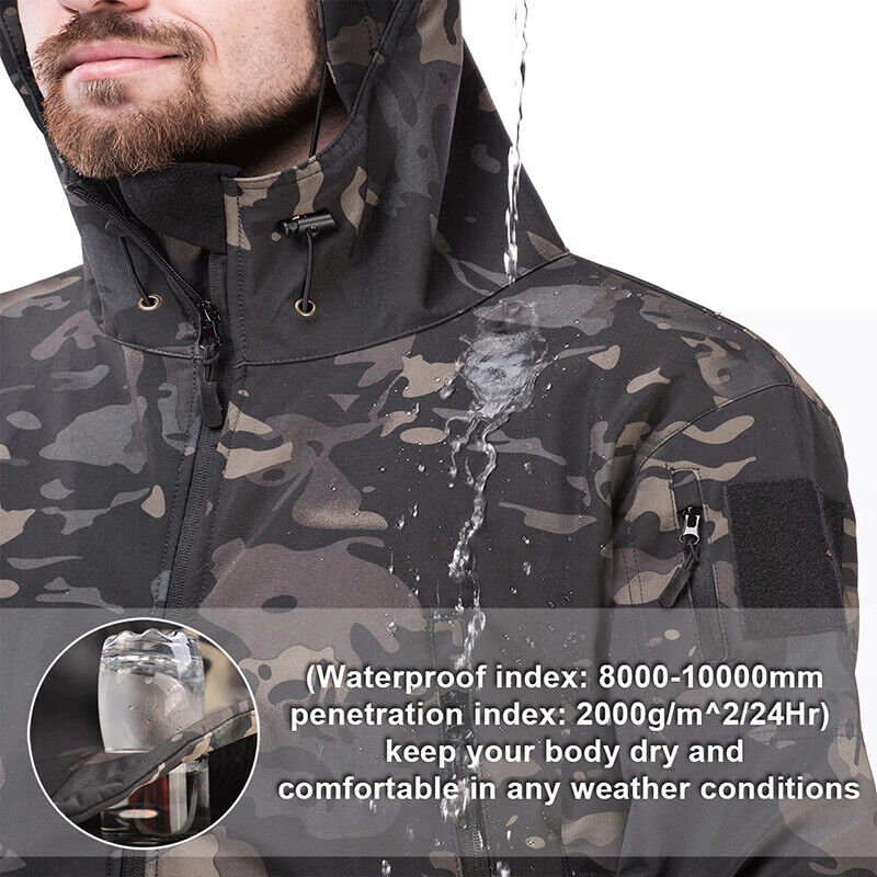 Jacket Shell Trainning Men Tactical Jackets+Pant Outdoor Army Hunting Suit