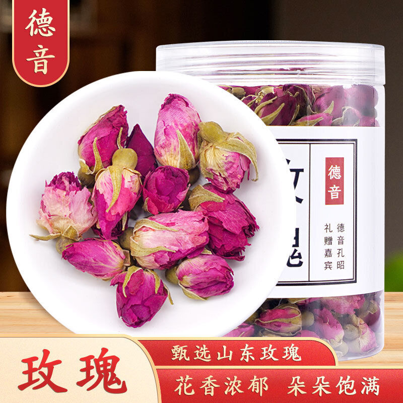 Roses Tea Shandong Roses 60g/jar Pingyin Roses Dried Roses Chinese Herbs