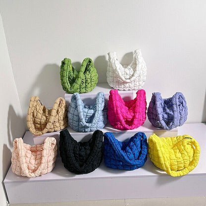 Casual Handbag for Women Cloth Shopper Shopping Bag Fabric Shoulder Side Bag