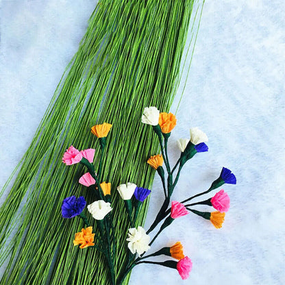 Flower Accessory 50Pcs Nylon Floral Wire Paper Covered Artificial Branches Twigs