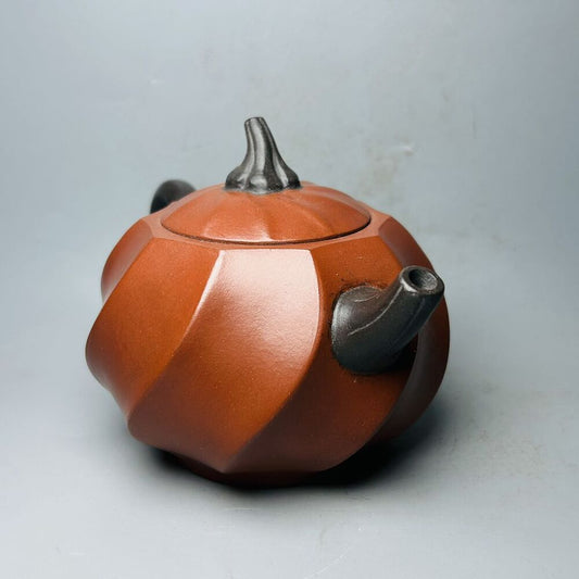 Vintage Chinese Yixing Purple Clay Teapot Zisha Ceremony Fashion Pumpkin Tea Set