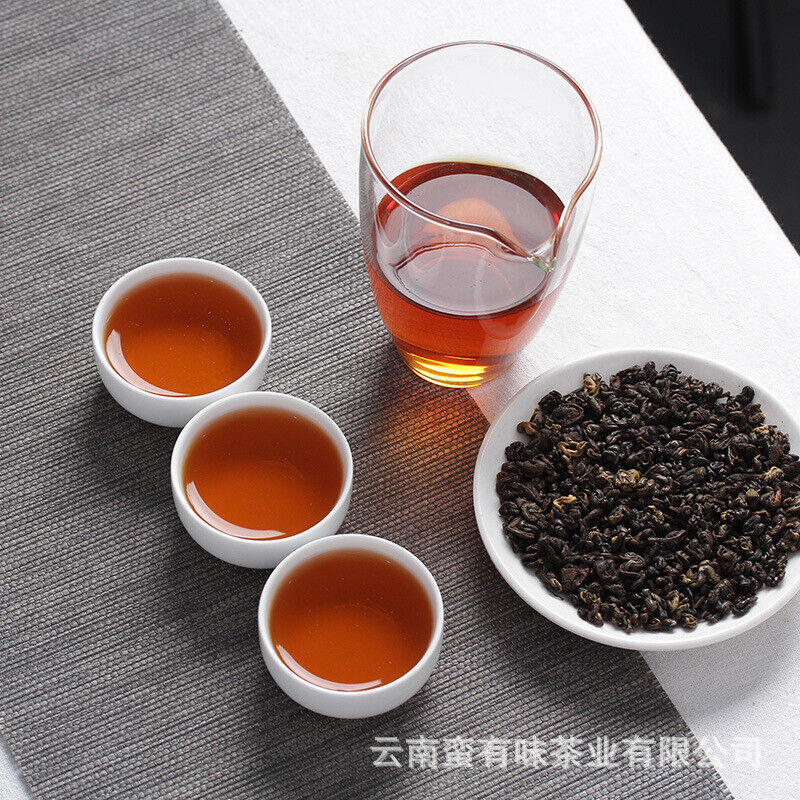 500g Black Tea Yunnan Fengqing Dian Hong Kung Fu Black Tea Two Leaves Red Conch