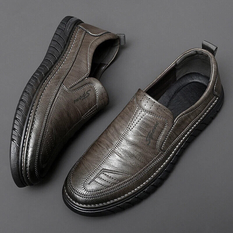 Men's Loafers Leather Flats Classics Driving Shoes Men Formal Business Shoes