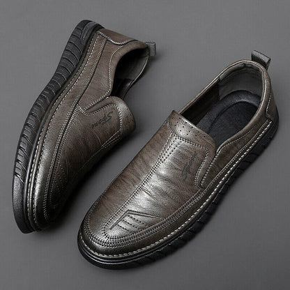Men's Loafers Leather Flats Classics Driving Shoes Men Formal Business Shoes