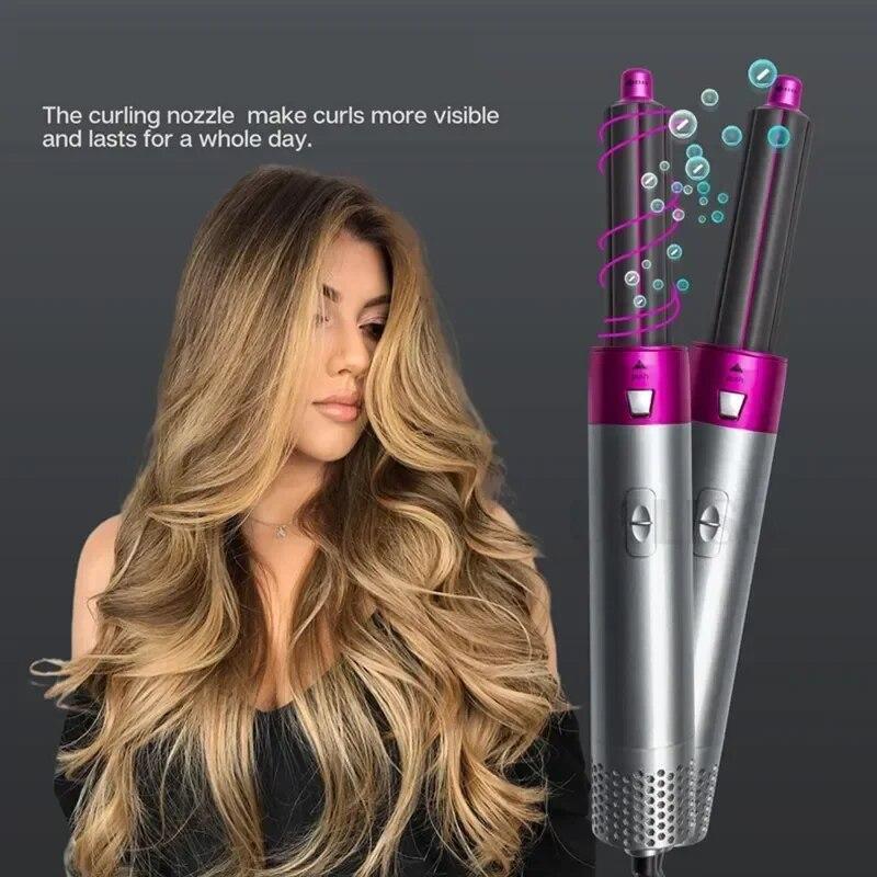Hair Dryer Brush Hair Styler,5 in 1 Hot Air Brush Set, Automatic Hair Curling
