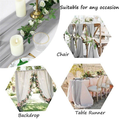 Wedding Table Runner 70x500cm Polyester Flowing Romantic Dusty Rose Party Decors