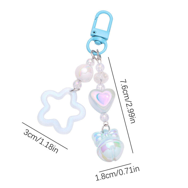 Pentagram y2k Star Keychain Cute Charm Key Ring Handbag Lanyard Accessories
