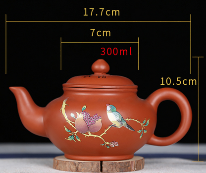 Hand Painted Yixing Teapot Handmade Green Tea Pot Kung Fu Zisha Teapot Tea Set