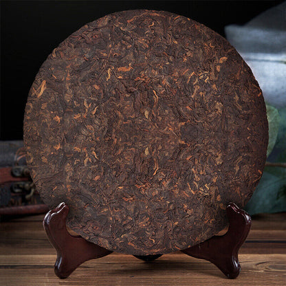Yunnan Aged Ancient Tree Tea Leaves Ripe Puerh Lao Ban Zhang Puerh Tea Cake 357g