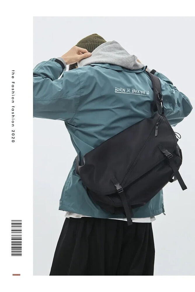 Men Nylon Shoulder Bag Teenager School Tote Bag Men Travel Crossbody Bag