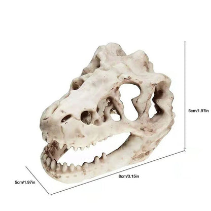 Aquarium Decor Resin Crocodile Skull Terrarium Fish Tank Ornaments 8.5x5.5x4.5cm