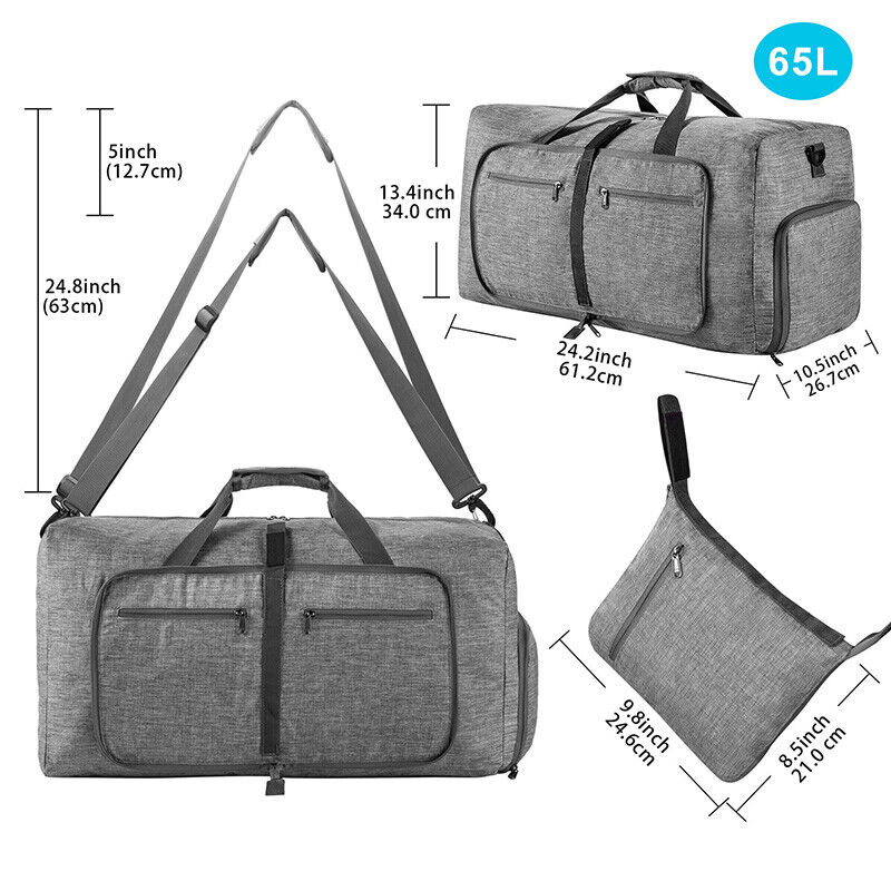 65L 85L Large Waterproof Travel Duffle Bags Portable Sports Gym Luggage Bag