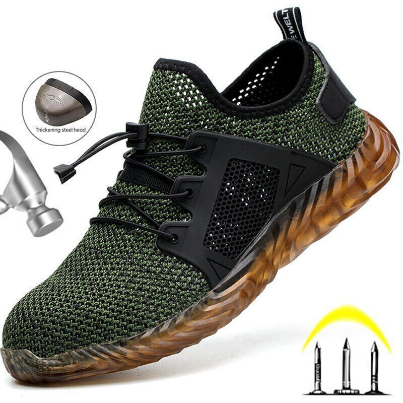 Work Shoes Men Women Steel Toe Cap Shoes Puncture-Proof Boots Sneakers