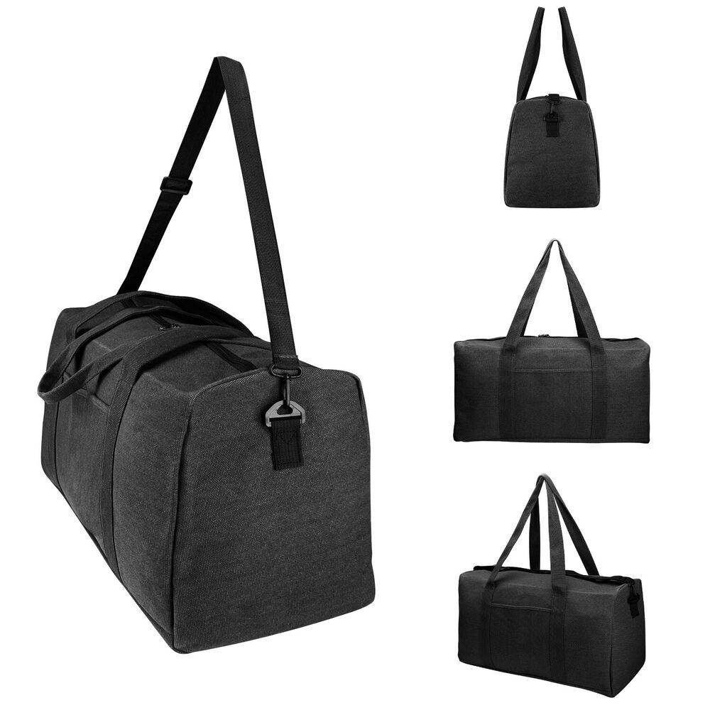 60 L Large Canvas Duffle Bag Travel Luggage Sports Gym Tote Waterproof Men Women