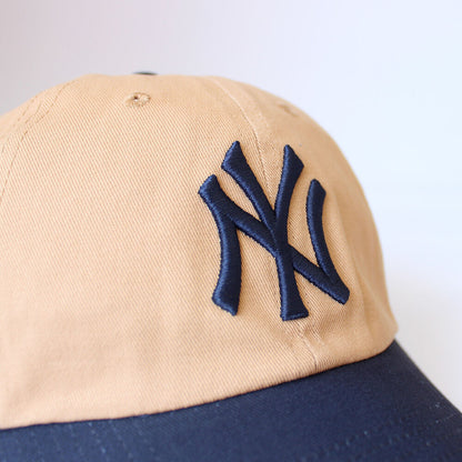 New York Yankees Hat 47 Brand Two Tone Clean Up Ball Hat Dad Cap Run Adjustable