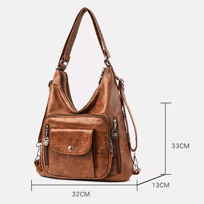 New Womens PU Leather Handbag Vintage Crossbody Shoulder Bag Female Casual Tote