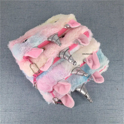 Tissue Pumping Storage Box Kawaii Plush Stuffed Doll Lovely Soft Unicorn Case