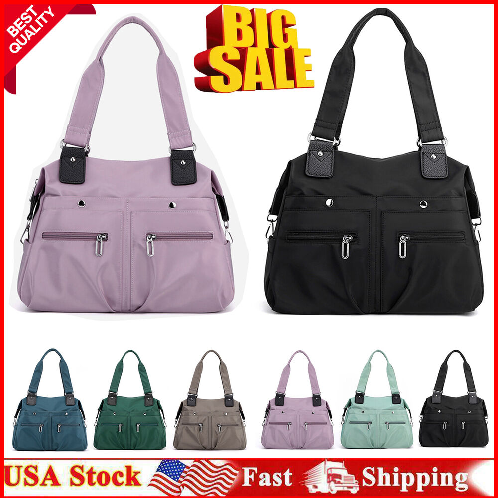 Crossbody Bags for Women Multi Pocket Shoulder Bag Nylon Travel Purse Tote Bag