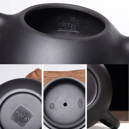 tea pot ball infuser holes Zen style real yixing zisha pot galaxy clay pot 8.8oz