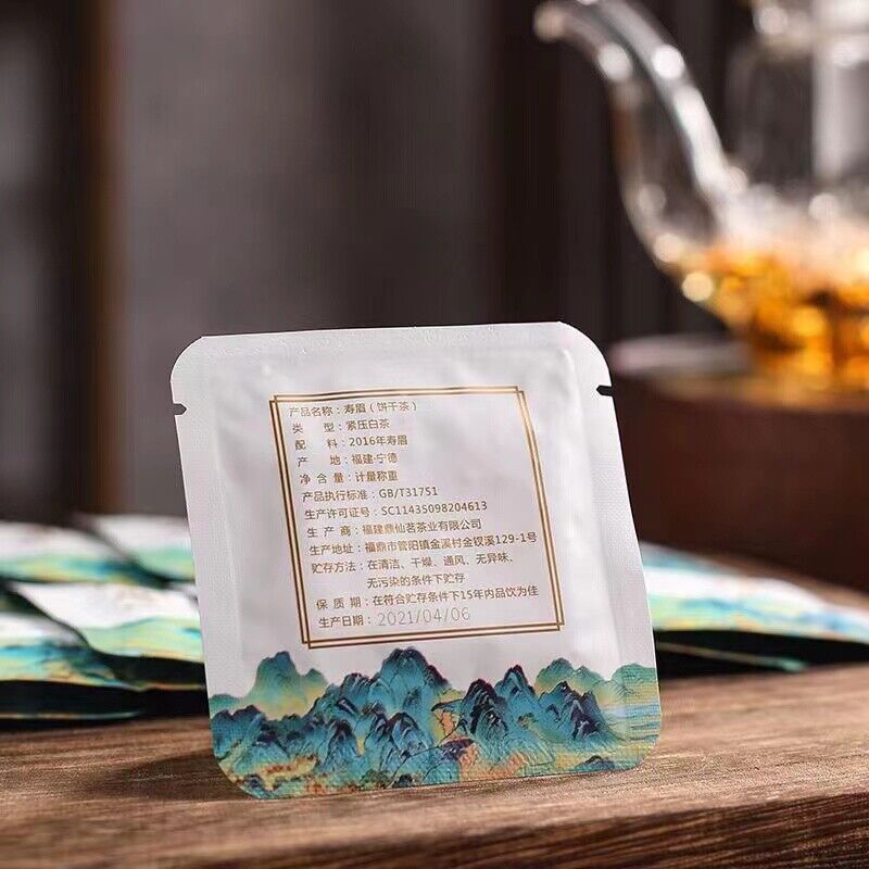 30Pcs Fuding Organic White Tea Chinese Tea Premium White Tea Brick Healthy Drink