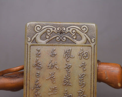Chinese Old Natural Jade Hand Carved Hetian Jade Figure Story Jade Pendant Rare