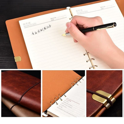 Notebook Soft Cover Spiral Diary Agenda Journal Planner Notepad A5 B5 PU Leather
