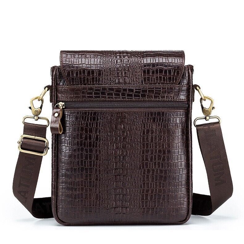 Real Leather Men's Bags, Desinger Crocodile Embossed Shoulder/Messenger bags