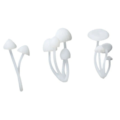 3D Simulation Mushroom 3Pcs Resin Miniature DIY Craft Micro Landscape Home Decor