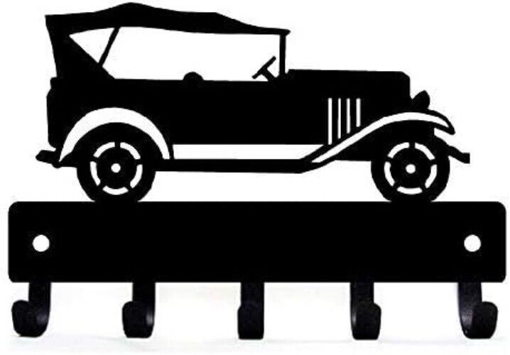 Classic Car #16 Key Rack Hanger - 6 Inch Wide/9 Inch Wide Metal Wall Art