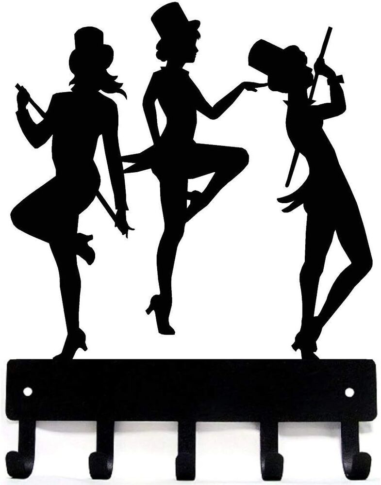 Tap Dancer- Key Hooks Holder- 6 inch Wide Metal Wall Art