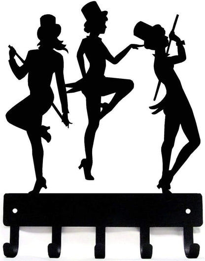 Tap Dancer- Key Hooks Holder- 6 inch Wide Metal Wall Art
