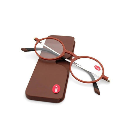 Ultra Optics Reading Glasses With Case Folding Thin Easy Carry + POD Presbyopia