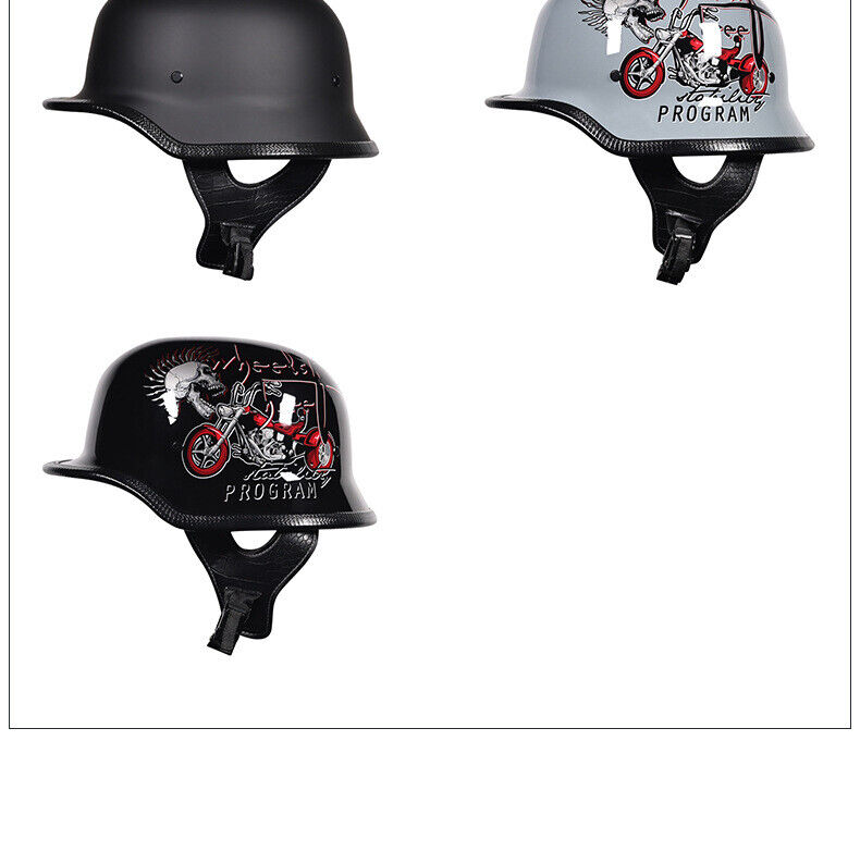Retro Motorcycle Helmet Steel German Helmet Men Women Half Ladle Shaped Helmet