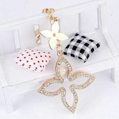 Pendant Keychain Four-Leaf Clover Car Key Chai Decor Universal Bag Gift