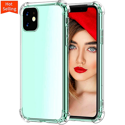 Case Forro Funda for IPHONE 12 Mini Pro Max 11 Pro Max anti Golpes (CLEAR) USA
