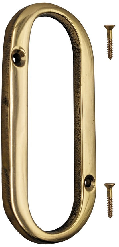 4-inch House Letter with Mounting Screws, Polished Brass, Shiny Gold Color
