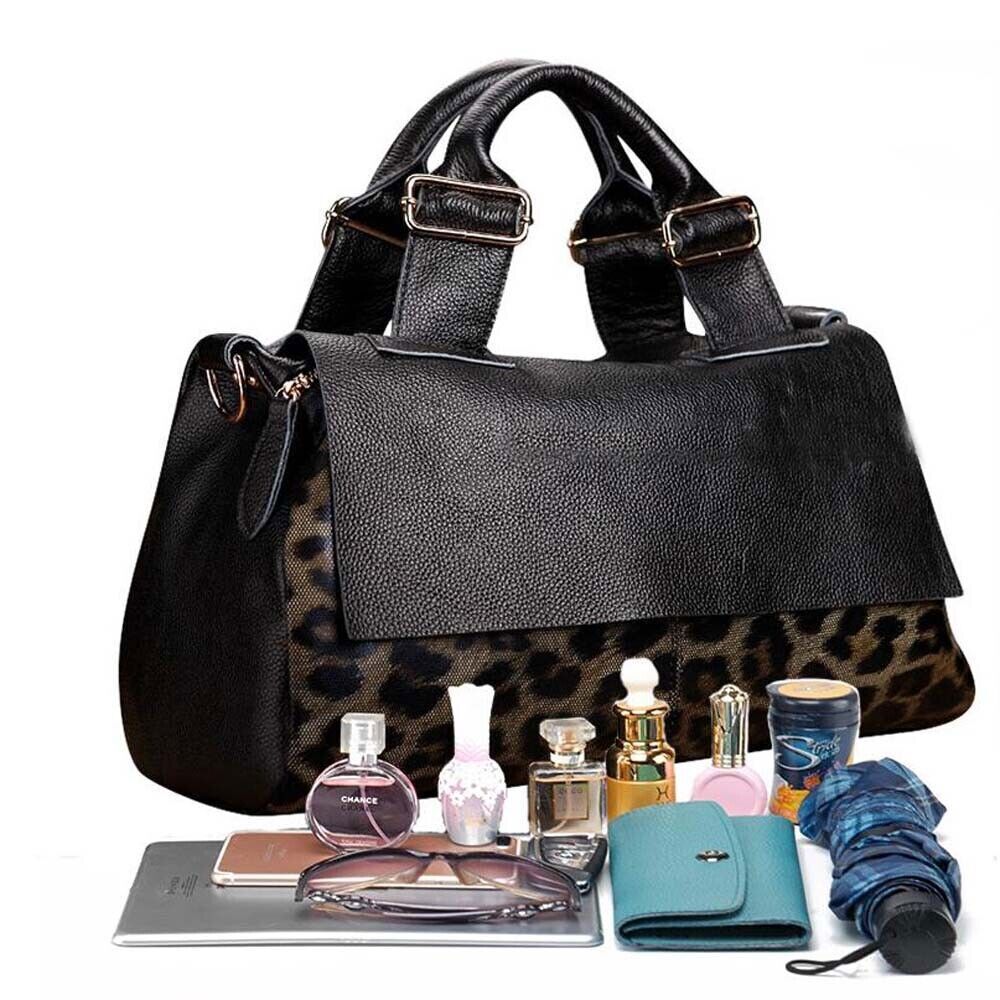 Genuine Leather Tote Handbags Travel Tote Ladies Shoulder Weekend Bags