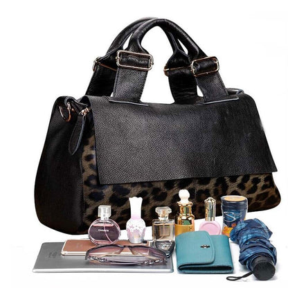Genuine Leather Tote Handbags Travel Tote Ladies Shoulder Weekend Bags