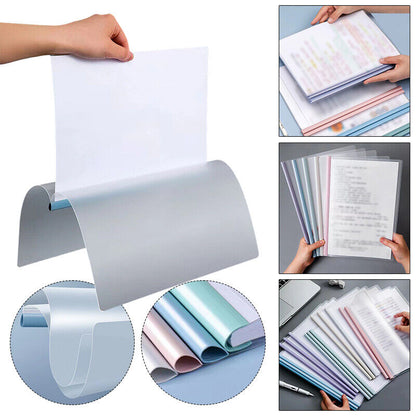 Plastic A4 Folder Draw 10pcs Rod Folder Waterproof File Bag Document Protection