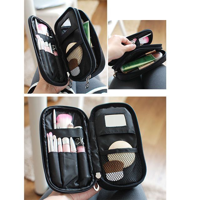 Waterproof Cosmetic Bag Make Up Storage Pouch Travel Brush Holder Toiletry Cases