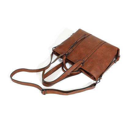 Women Soft Oiled Leather Handbag Messenger Shoulder Tote Bag Crossbody Satchel