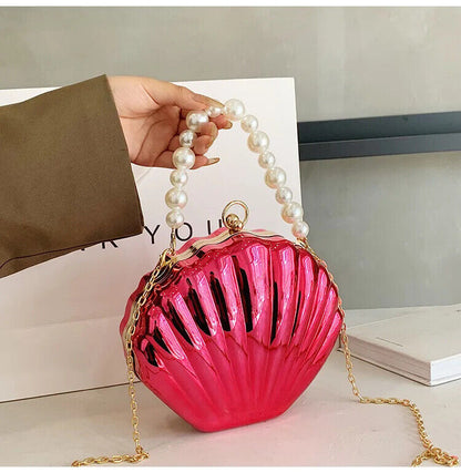 Evening Bags Shell Shape Women Bags Wedding Bridal Handbag Chain Party Bags