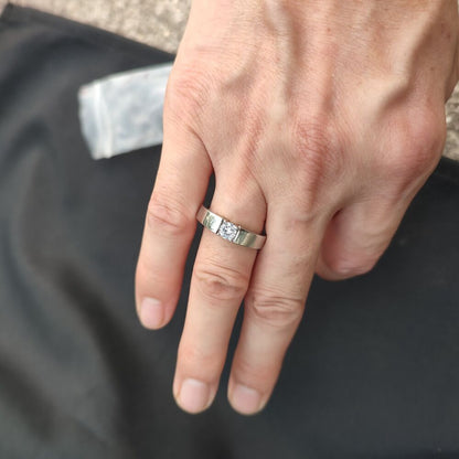 Rings Men Women Jewellery Gift Adjustable Dimension Metallic Artificial diamonds