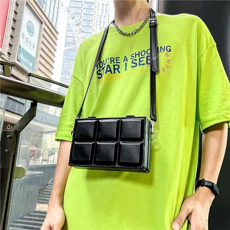 Men's Small Shoulder Bag Suitcase Shape Crossbody Bags Handbag