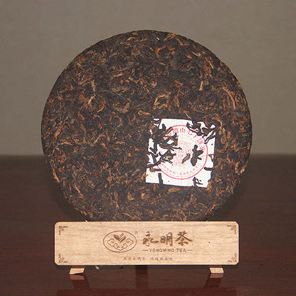 357g Bulang Pu-erh Cooked Tea Yunnan Qizi Ripe Puerh Tea Cake Chinese Pu'er Tea