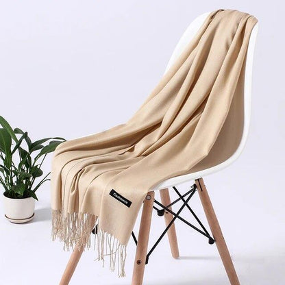 Scarf Solid Colorful Women Tessale Long Shawls Cashmere Scarves Casual Acrylic