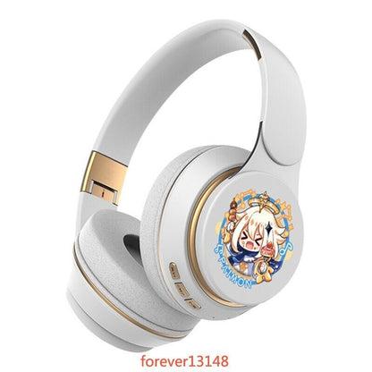 Genshin Impact Cosplay Wireless Bluetooth Headset Stereo Foldable Game Headphone