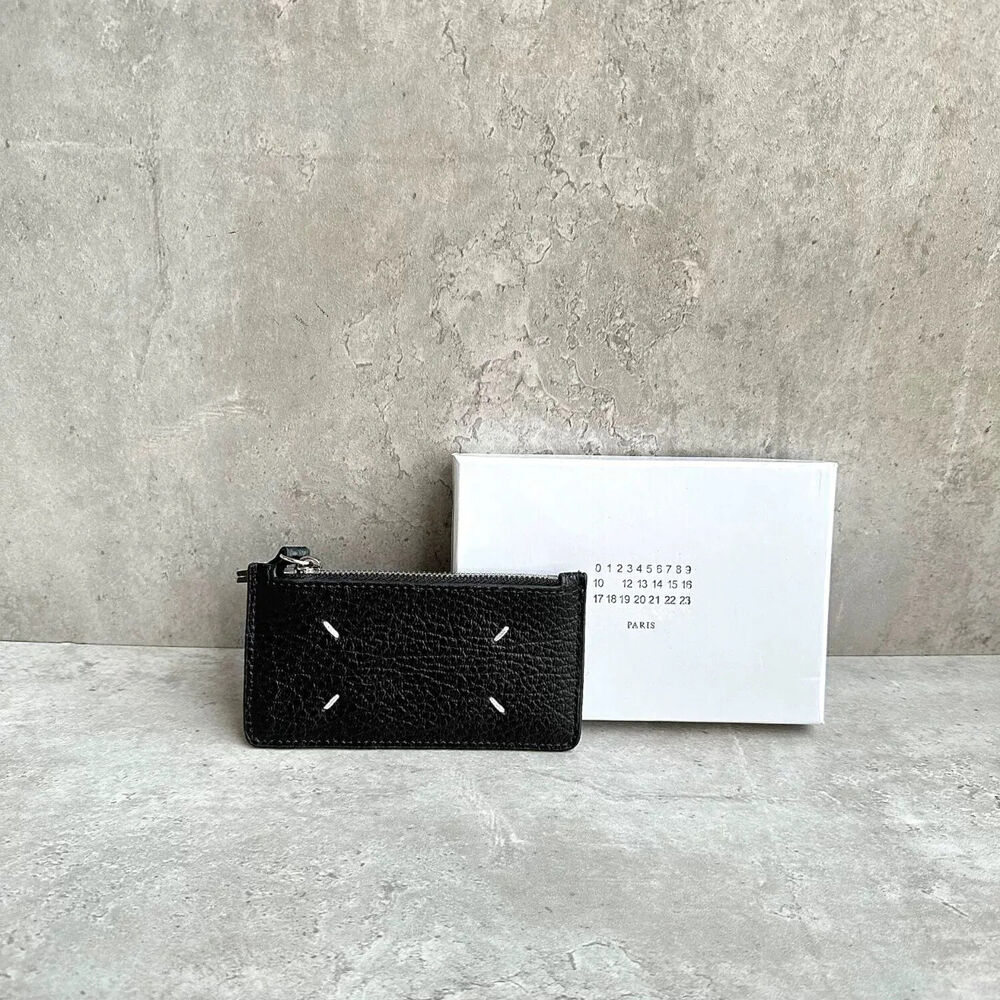 Head Layer Cowhide Card Bag Wallet Men's Women's Black Money Clip Money Bag