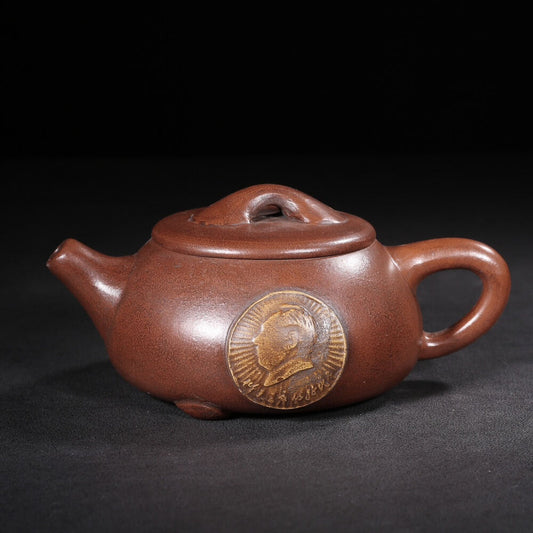 Chinese Yixing Zisha Clay Handmade Exquisite Teapot（ 石瓢 底款：汪寅仙）